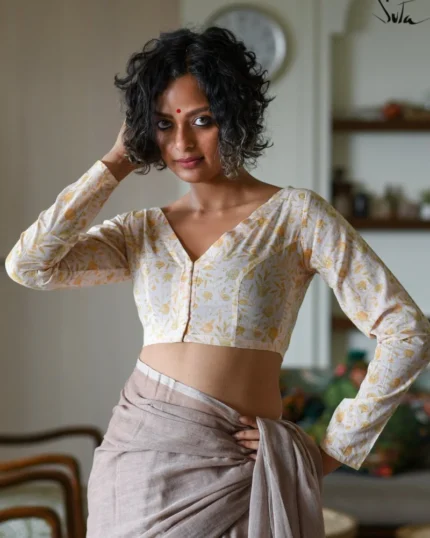 Morning Primrose  Cotton Blouse