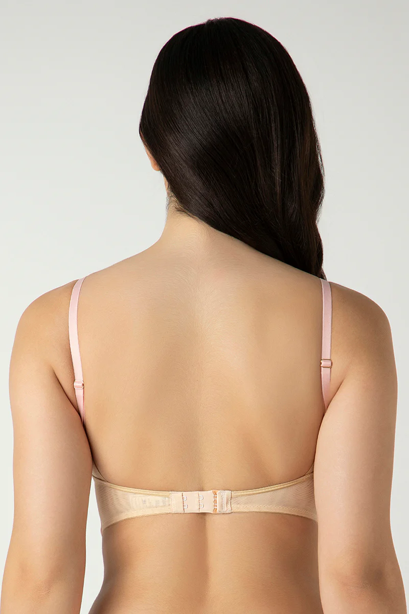 Femme Lace Padded Non-Wired Longline Bra - Image 4