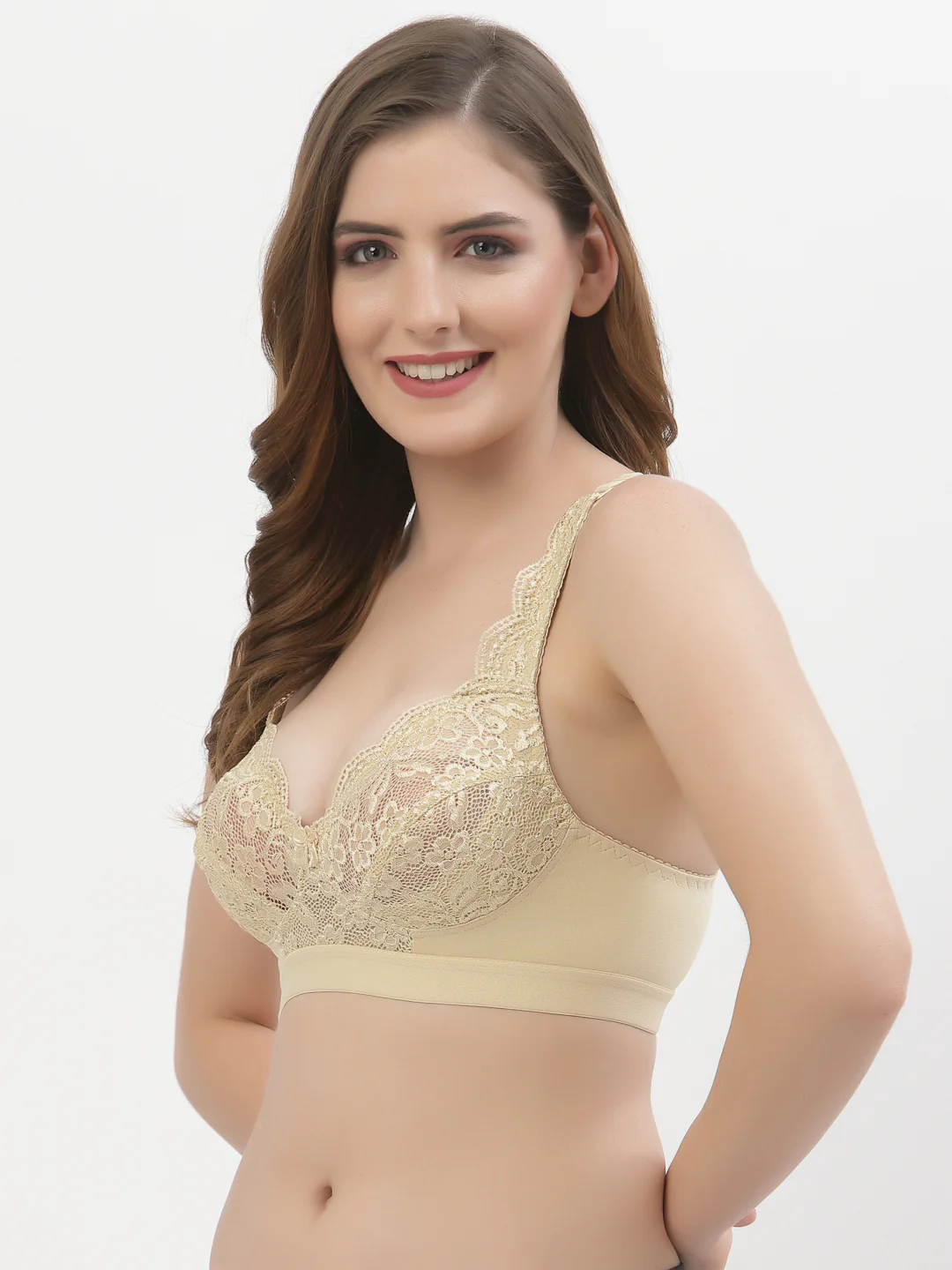 Skin Non-Wired Women's Bridal Lace Bra Full Coverage - Image 5