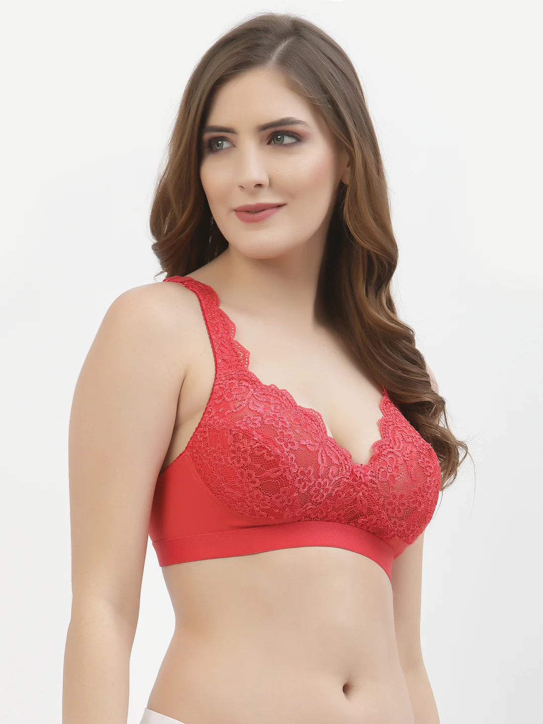 Full Coverage Women's Brida Lace Bra Non-Wired - Image 12